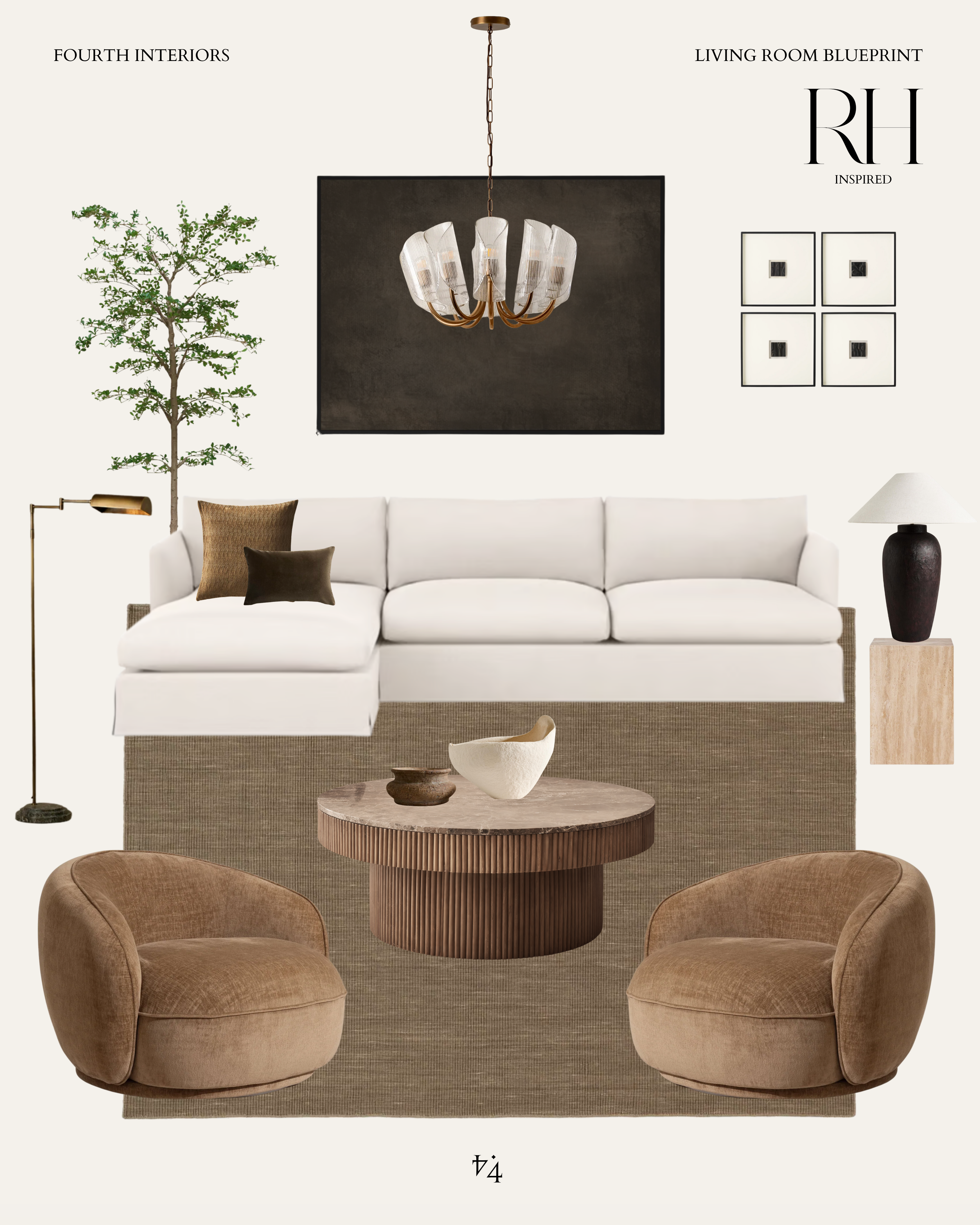 Living Room Blueprint: RH Inspired